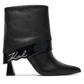 KARL LAGERFELD Škornji Debutante KL32051 Črna