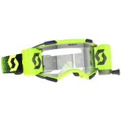 Naocale za motocross SCOTT Fury WFS fluo zeleno-žute s prozirnim pleksiglasom