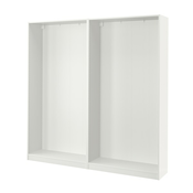 PAX 2 okvira garderobera, bela, 200x35x201 cm