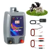 Jugacool Električni pastir, pulzna napetost 12.000 voltov, 12V 2A napajalnik, učinkovito območje do 15 km, primerno za živino in perutnino, (5000218346)