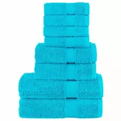 Vidaxl vidaXL 8-delni komplet brisač Premium SOLUND, turkizna, 600 g/cm2