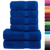 vidaXL vidaXL Komplet brisač iz bombaža 6-delni SOLUND modra 600 gsm, (21410058)