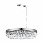 EGLO kristalna viseca lampa VALPARAISO 1 E14 90 cm hrom 39494
