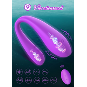 Paloqueth Couple Vibrator Wireless Clitoris G-Spot Stimulator Purple