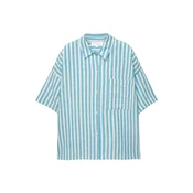 Pull&Bear Bluza svetlo modra/bela