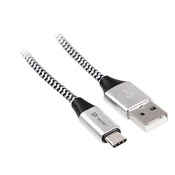 Kabel TRACER USB-C M/M 2.0, 1m, črn/srebrn