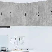 vidaXL Stenska kuhinjska omarica z vrati Betonsko siva 57 x 57 x 80 cm