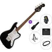 Fender Squier Paranormal Rascal Bass HH SET 2 Metallic Black Električna bas kitara
