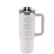Termovka s slamico MIAU - marjetica, 1200 ml