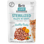 Brit Care Cat Sterilizirani fileti v omaki z zdravim kuncem - 85 g