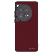 Silikonski črni ovitek za OnePlus 12 5G - Burgundy red