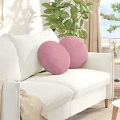 Jastucici za sjedenje 2 pcs Ružicasta O 40 x 13 cm Baršun