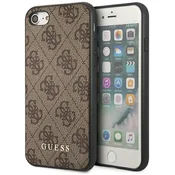 Guess Guess 4G Metal Gold Logo - Ohišje za iPhone SE 2022 / SE 2020 / 8 / 7 (rjavo)