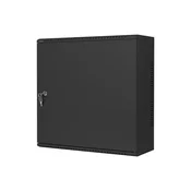 slomart Nizkoprofilna viseča omara za rack 19 6U+3U, črna