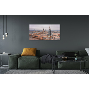 tulup.si Slika na akrilnem steklu Krakov panorama zimskih cerkva 125x50 cm 4 obešalnika