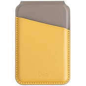 UNIQ Lyden DS magnetic RFID wallet and phone stand yellow-grey (UNIQ-LYDENDS-CYELFGRY)