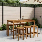 vidaXL Vrtni Bar Miza Naravna 141 x 80,5 x 105 cm Masiven les akacije