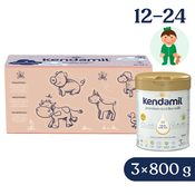 Kendamil Premium 3 HMO+, 2,4 kg (3× 800 g), kreativno pakiranje z darilom