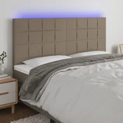 vidaXL vidaXL LED posteljno vzglavje taupe 180x5x118/128 cm blago, (20951805)