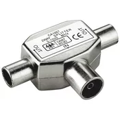 PremiumCord TV antenski združevalni priključek IEC 75 Ohm 1xF-2xM