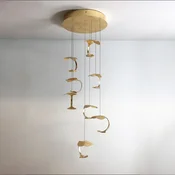 Knikerboker Le Gigine LED viseča luč 8fl zlata - Dnevna soba/jedilnica - Dizajn - zlati lističi - Kovina