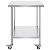 VEVOR Delovna miza 762x457x955 cm srebrna