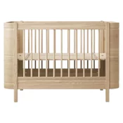oliver furniture® otroška posteljica mini+ basic cot 60x120 oak