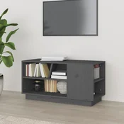 TV ormaric sivi 80 x 35 x 40,5 cm od masivne borovine
