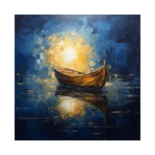 Canvas Slika na platnu Brod na pucini, 140x140 cm