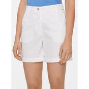 Tommy Hilfiger Kratke hlače iz tkanine WW0WW41769 Bela Regular Fit