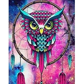 shumee Diamantno vezenje Sova Dreamcatcher 40x50