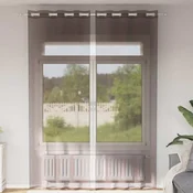 Voile zavjese s ušicama 2 kom smede 140x300 cm