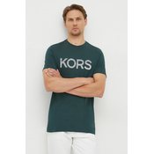 Pamucna majica Michael Kors boja: zelena, s tiskom