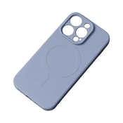 slomart silikonski magnetni ovitek za iphone 14 pro max silikonski ovitek magsafe - sivo modri