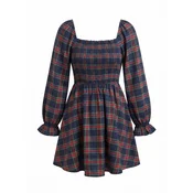 Cupshe Obleka Plaid modra