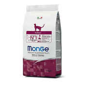 Monge cat Adult s piščancem in rižem za notranje mačke - 0,4 kg