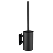 Wall-hung toilet brush, black matt - Črna - 90x400 mm - Sapho - 24 - Iz nerjavečega jekla - Ščetka za stranišče - Krožni - 90 - 400 - 90 - 14
