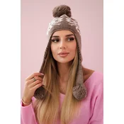 Kesi Womens long eared cap Balbina K381 cappuccino