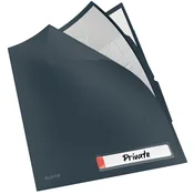 Leitz - Mapa PVC L A4 Leitz Cosy s pregradami, siva, 3 kosi