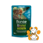 Monge Bwild Grain Free, Sterilised Cat, Tuna 85g, Tunjevina, Racici i Povrce