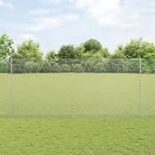 Zavarena žicana ograda s postom 25 x 1,4 m Srebrna Mreža