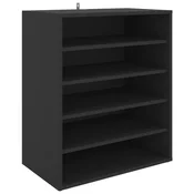 Vidaxl Omarica za čevlje črna 60x35x70 cm iverna plošča