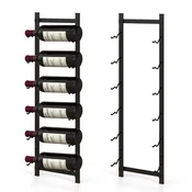 Costway Stenski regal za vino za 6 ali 9 steklenic