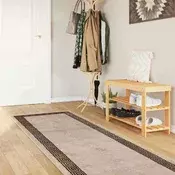 vidaXL Preproga runner MARSA Črna 100 x 450 cm Poliester in PVC