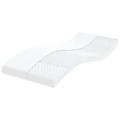 Vidaxl Vzmetnica iz pene bela 100x210 cm 7-conska trdota 20 ILD