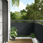 Balkonski zaslon za privatnost antracit 300 x 75 cm PVC