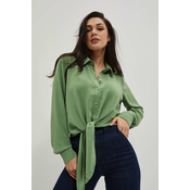 LADIES SHIRT L-KO-4011 OLIVE-GREEN