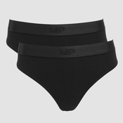 MP Womens Thong (2 Pack) - Black - L