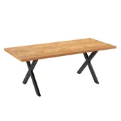 Homestar Jedilna miza ROWAN 200x90x75 cm ribja kost hrast