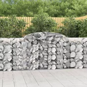 Lucne gabionske košare 8 kom 300x50x100/120cm pocincano željezo